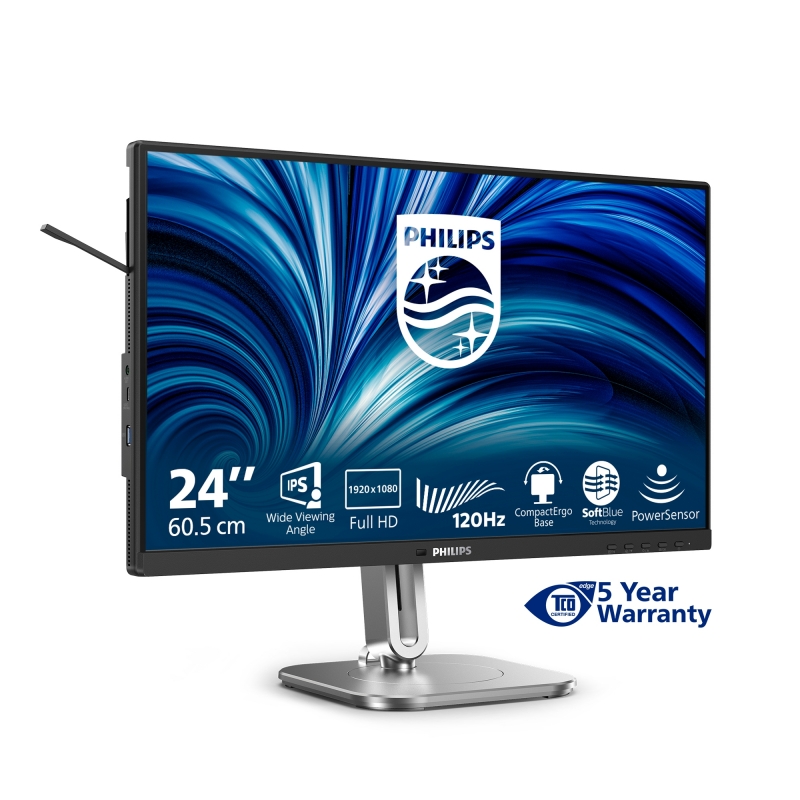 Philips 4000 series 24B2N4200 00 écran plat de PC 60,5 cm (23.8") 1920 x 1080 pixels Full HD LCD Gris