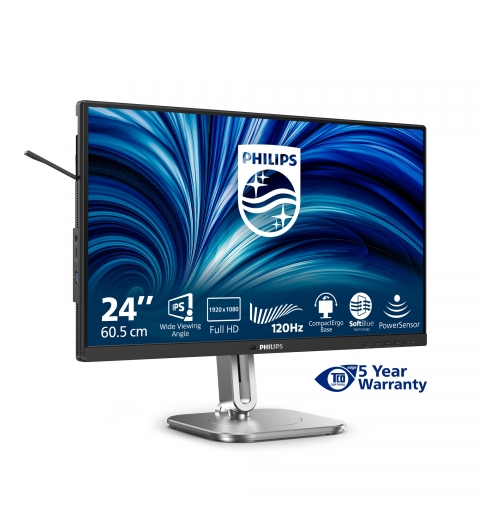 Philips 4000 series 24B2N4200 00 écran plat de PC 60,5 cm (23.8") 1920 x 1080 pixels Full HD LCD Gris
