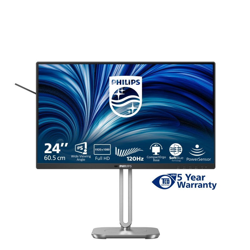 Philips 4000 series 24B2N4200 00 écran plat de PC 60,5 cm (23.8") 1920 x 1080 pixels Full HD LCD Gris