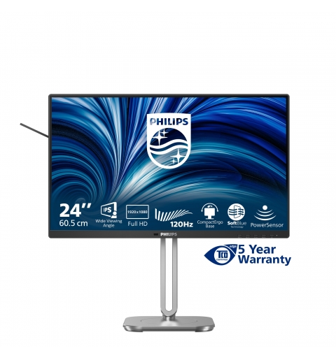 Philips 4000 series 24B2N4200 00 écran plat de PC 60,5 cm (23.8") 1920 x 1080 pixels Full HD LCD Gris