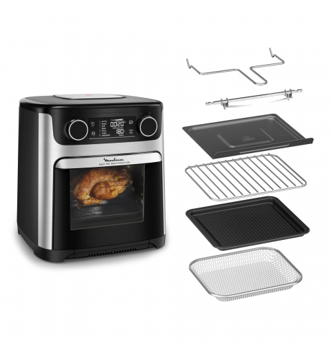 Moulinex Easy Fry Multifunction AL556DF0 freidora Sencillo 15 L Independiente Freidora de aire caliente Negro, Acero inoxidable