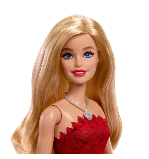 Barbie Mattel 80th Anniversary Ruby-Red Celebration Fashion Doll Wearing Red Dress with Accessories