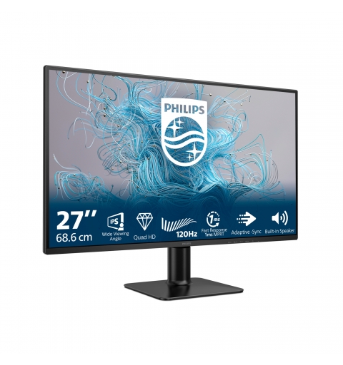 Philips 2000 series 27E2N2500 00 écran plat de PC 68,6 cm (27") 2560 x 1440 pixels Quad HD LCD Noir