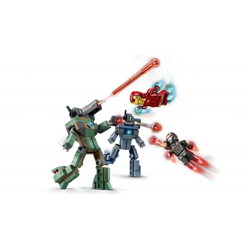LEGO Iron Man y Máquina de Guerra vs. Drones de Hammer