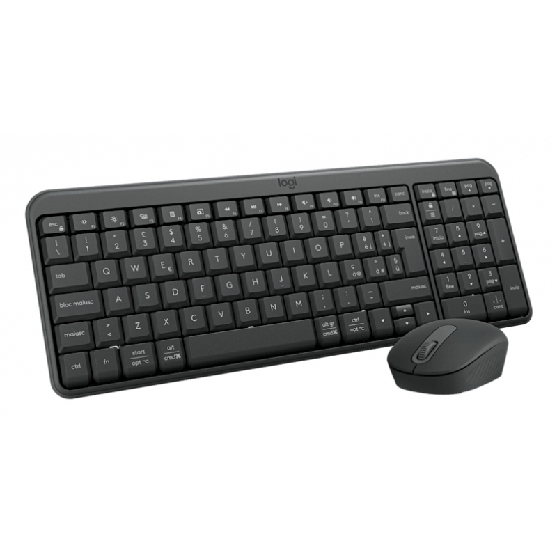 Logitech MK250 Compact Bluetooth Wireless Combo tastiera Mouse incluso Universale Italiano Grafite