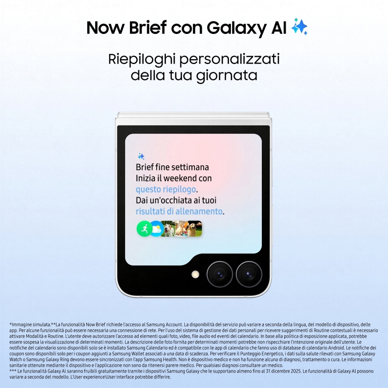 Samsung Galaxy Z Flip7 FE 17 cm (6.7") 5G 8 GB 128 GB 4000 mAh Blanco