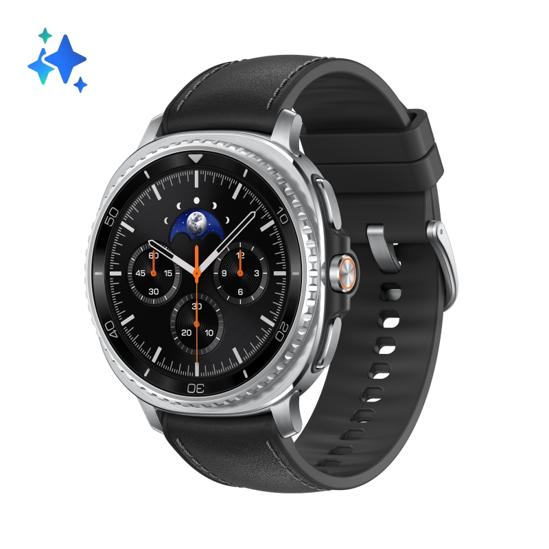 Samsung Galaxy Watch8 Classic 3,3 cm (1.3") AMOLED 46 mm Digital 438 x 438 Pixeles Pantalla táctil Plata Wifi GPS (satélite)