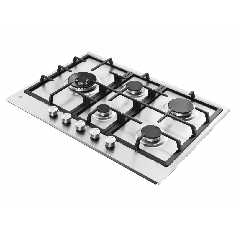 Candy CHG7WL4WTX Stainless steel Built-in 74.5 cm Gas 5 zone(s)