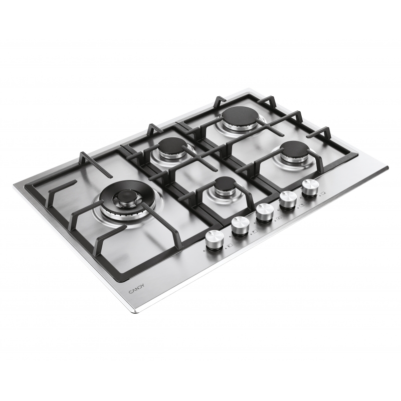 Candy CHG7WL4WTX Stainless steel Built-in 74.5 cm Gas 5 zone(s)