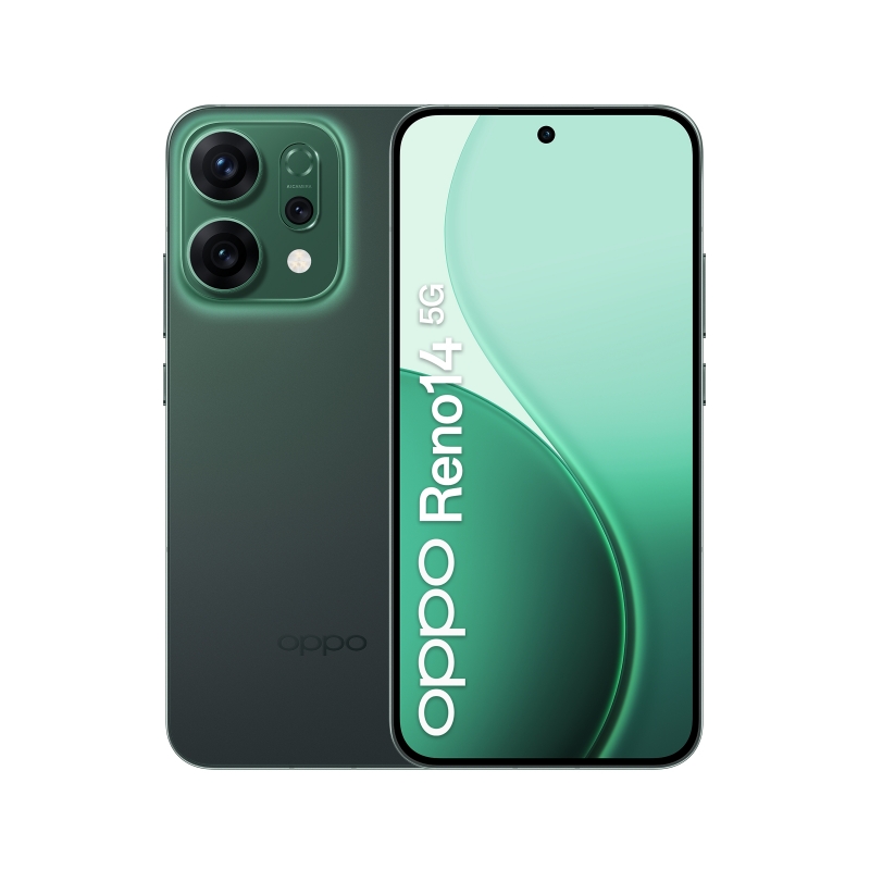 OPPO 14 5G Reno14 5G 16,7 cm (6.59") SIM doble Android 15 USB Tipo C 12 GB 512 GB 6000 mAh Verde
