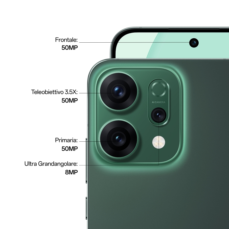 OPPO 14 5G Reno14 5G 16,7 cm (6.59") SIM doble Android 15 USB Tipo C 12 GB 512 GB 6000 mAh Verde