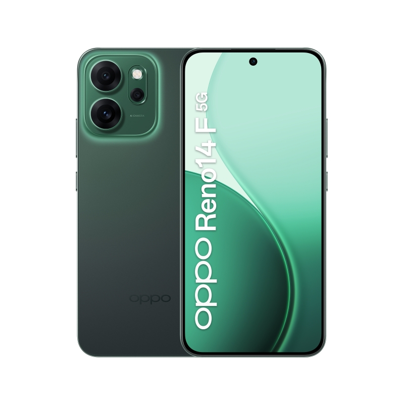 OPPO 14 F 5G Reno14 F 5G 16,7 cm (6.57") SIM doble Android 15 USB Tipo C 8 GB 256 GB 6000 mAh Verde