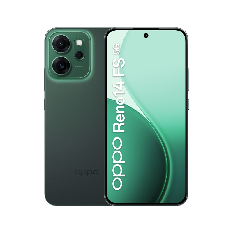 OPPO Reno14 FS 5G 16,7 cm (6.57") SIM doble Android 15 USB Tipo C 12 GB 512 GB 6000 mAh Verde