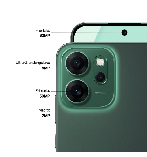 OPPO Reno14 FS 5G 16,7 cm (6.57") SIM doble Android 15 USB Tipo C 12 GB 512 GB 6000 mAh Verde