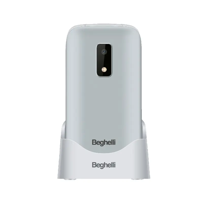 Beghelli 9201 SLV30 GPS Plus Cellulare SALVALAVITA Phone Grigio, telefono per anziani