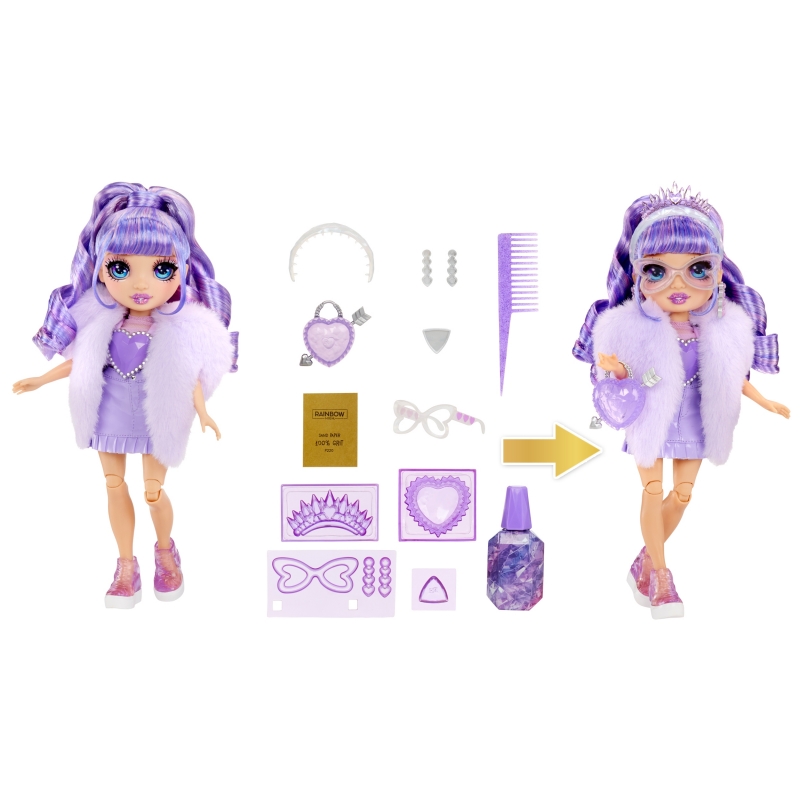Rainbow High Creative Crystals Fashion Doll- Violet