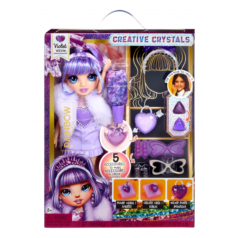 Rainbow High Creative Crystals Fashion Doll- Violet