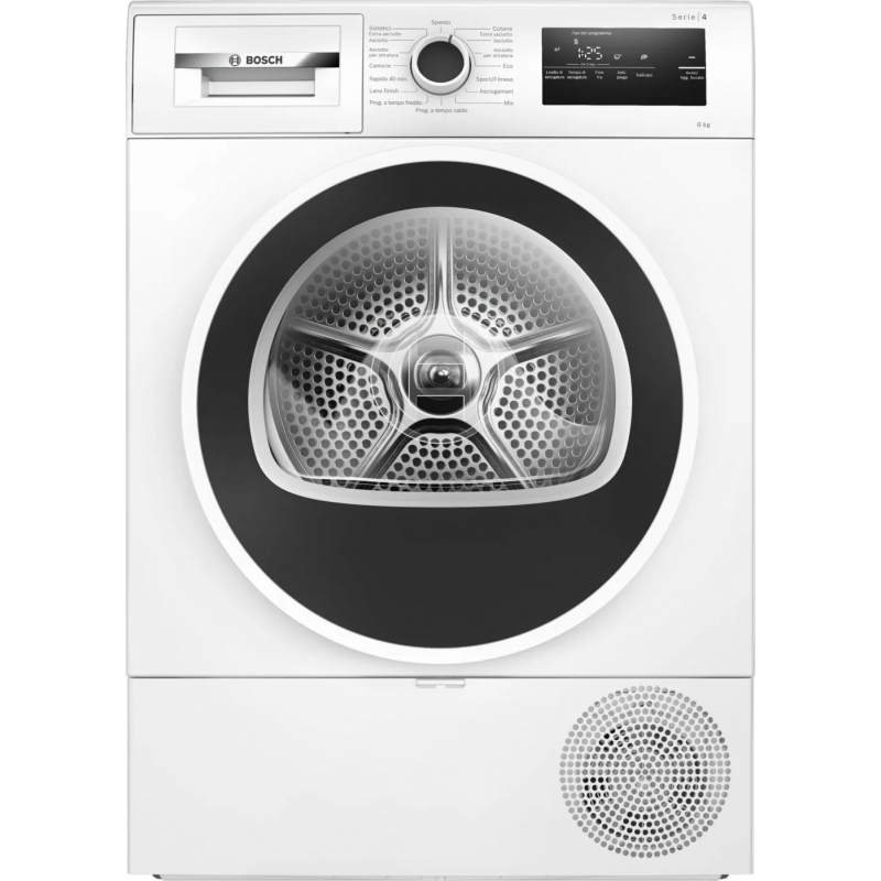 Bosch Serie 4 WTH85218II secadora Independiente Carga frontal 8 kg Negro, Blanco
