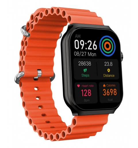 Celly TRAINERULTRABK Smartwatch Sportuhr 5,13 cm (2.02") Digital 320 x 320 Pixel Touchscreen Schwarz
