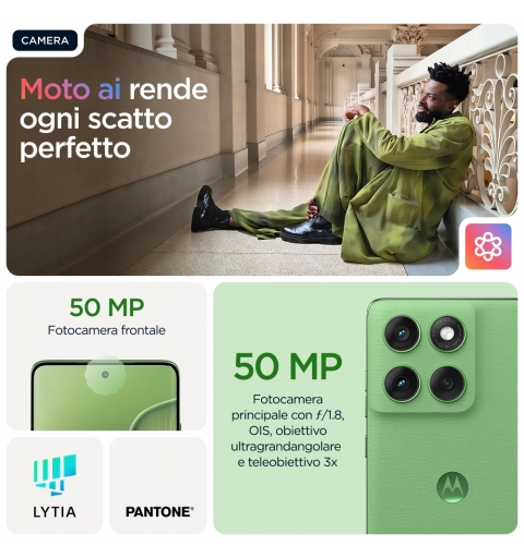 Motorola edge 60 16,9 cm (6.67") Double SIM Android 15 5G USB Type-C 8 Go 256 Go 5200 mAh Vert