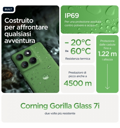 Motorola edge 60 16,9 cm (6.67") Double SIM Android 15 5G USB Type-C 8 Go 256 Go 5200 mAh Vert