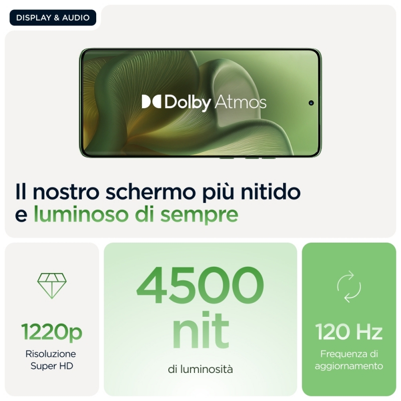 Motorola edge 60 16,9 cm (6.67") Double SIM Android 15 5G USB Type-C 8 Go 256 Go 5200 mAh Vert