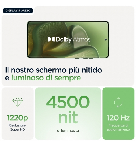 Motorola edge 60 16,9 cm (6.67") SIM doble Android 15 5G USB Tipo C 8 GB 256 GB 5200 mAh Verde
