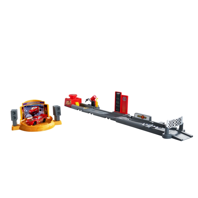 Disney Pixar Cars Disney and Pixar Cars Piston Cup Jump and Stunt Runway Playset & Lightning McQueen Toy Car