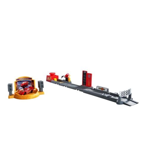 Disney Pixar Cars Disney and Pixar Cars Piston Cup Jump and Stunt Runway Playset & Lightning McQueen Toy Car