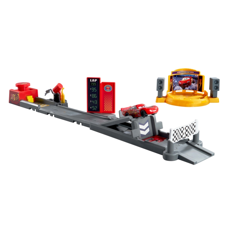 Disney Pixar Cars Disney and Pixar Cars Piston Cup Jump and Stunt Runway Playset & Lightning McQueen Toy Car