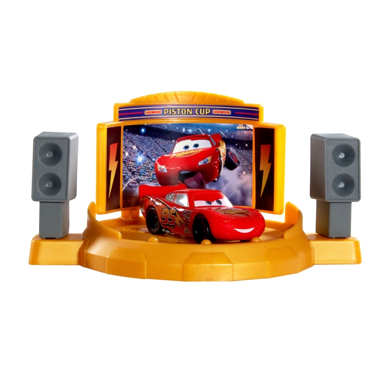 Disney Pixar Cars Disney and Pixar Cars Piston Cup Jump and Stunt Runway Playset & Lightning McQueen Toy Car