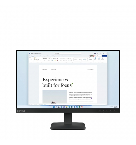 Lenovo L24-4e computer monitor 60.5 cm (23.8") 1920 x 1080 pixels Full HD LCD Black