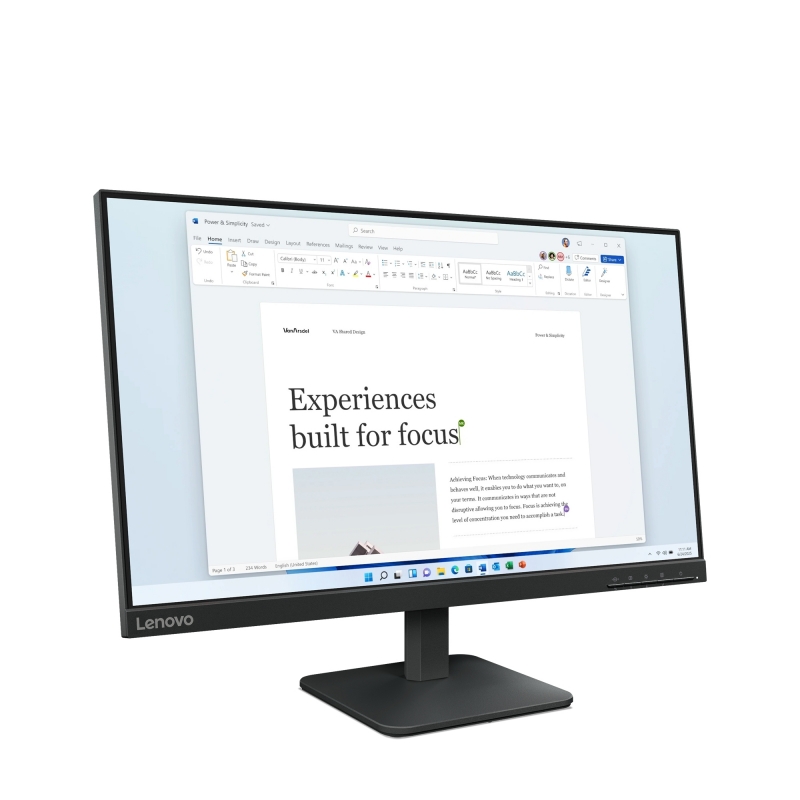 Lenovo L24-4e computer monitor 60.5 cm (23.8") 1920 x 1080 pixels Full HD LCD Black