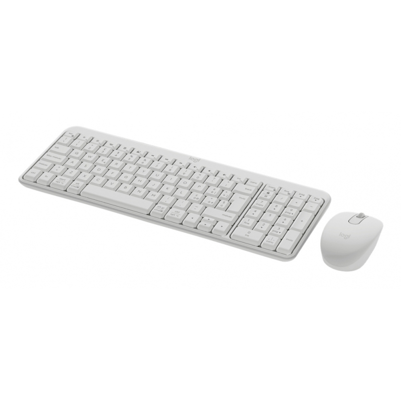 Logitech MK250 Compact Bluetooth Wireless Combo keyboard Mouse included Universal RF Wireless + Bluetooth Italian White