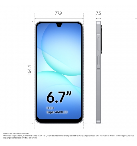 Samsung Galaxy A17 5G 17 cm (6.7") 8 Go 256 Go 5000 mAh Gris