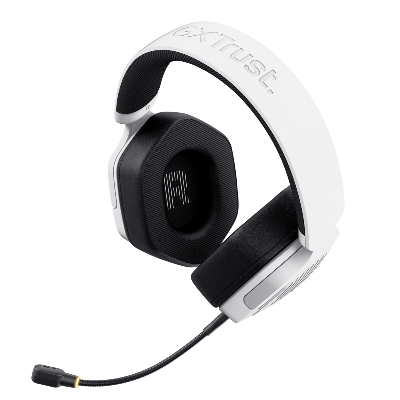 Trust GXT 493W Carus Auricolare Con cavo e senza cavo A Padiglione, Casco Gaming USB Type-C USB Type-A Bluetooth Bianco