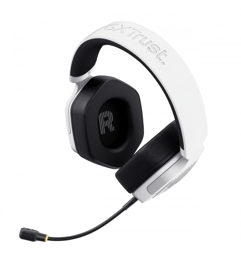 Trust GXT 493W Carus Auriculares Inalámbrico y alámbrico Diadema, Casco Juego USB Type-C USB Type-A Bluetooth Blanco