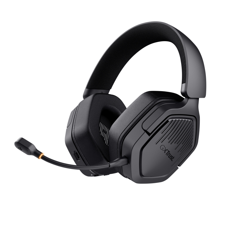 Trust GXT 493 Carus Auricolare Con cavo e senza cavo A Padiglione, Casco Gaming USB Type-C USB Type-A Bluetooth Nero