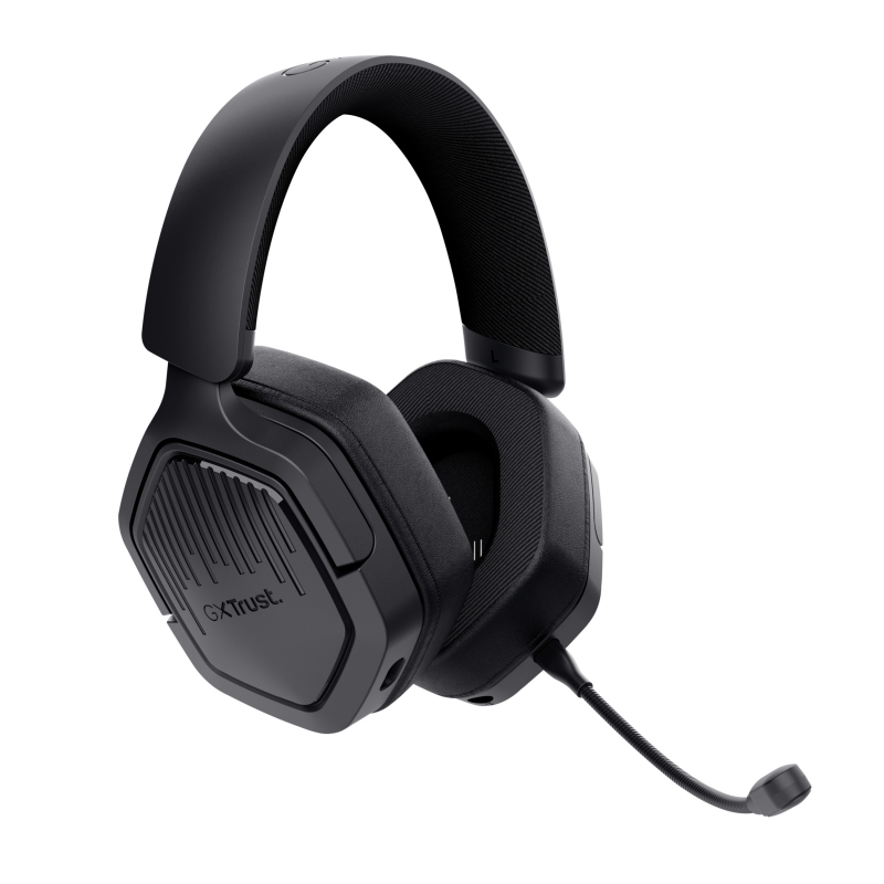 Trust GXT 493 Carus Auricolare Con cavo e senza cavo A Padiglione, Casco Gaming USB Type-C USB Type-A Bluetooth Nero