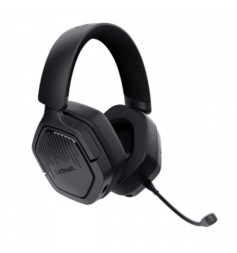 Trust GXT 493 Carus Auricolare Con cavo e senza cavo A Padiglione, Casco Gaming USB Type-C USB Type-A Bluetooth Nero
