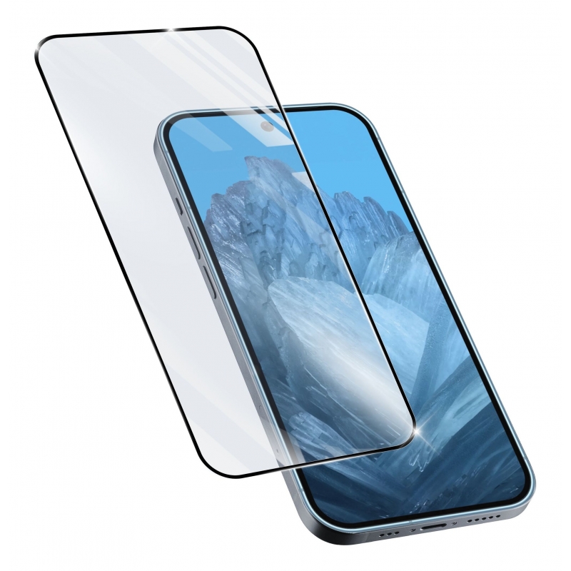 Cellularline Impact Glass - Google Pixel 9 Widerstandsfähiges gehärtetes Glas über die gesamte Oberfläche