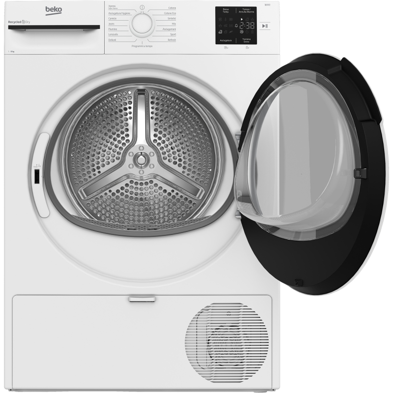 Beko BMT83EW 8kg, Classe D, Linea Estetica NX, motore asincrono, Display digitale, colore Bianco, oblò Bianco