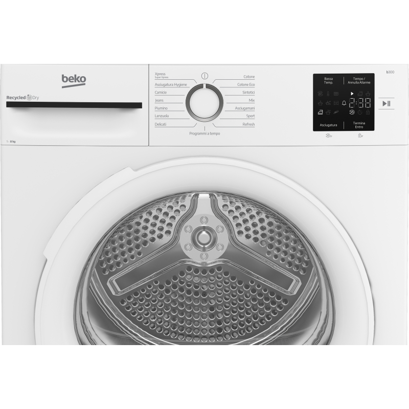 Beko BMT83EW 8kg, Classe D, Linea Estetica NX, motore asincrono, Display digitale, colore Bianco, oblò Bianco