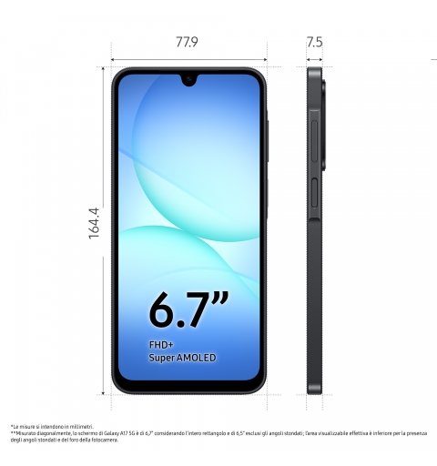 Samsung Galaxy A17 5G 17 cm (6.7") 8 GB 256 GB 5000 mAh Negro