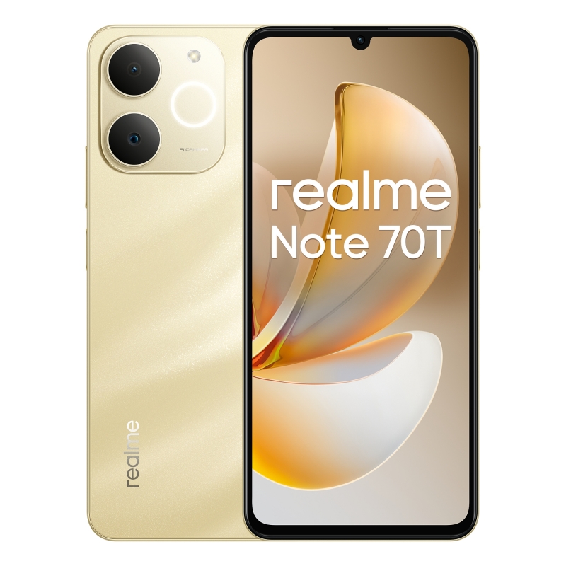 realme Note 70T 17,1 cm (6.74") Doppia SIM Android 15 4G USB tipo-C 4 GB 256 GB 6000 mAh Oro