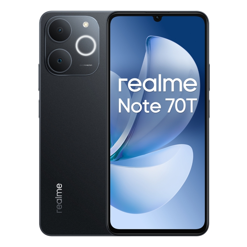 realme Note 70T 17,1 cm (6.74") Double SIM Android 15 4G USB Type-C 4 Go 256 Go 6000 mAh Noir