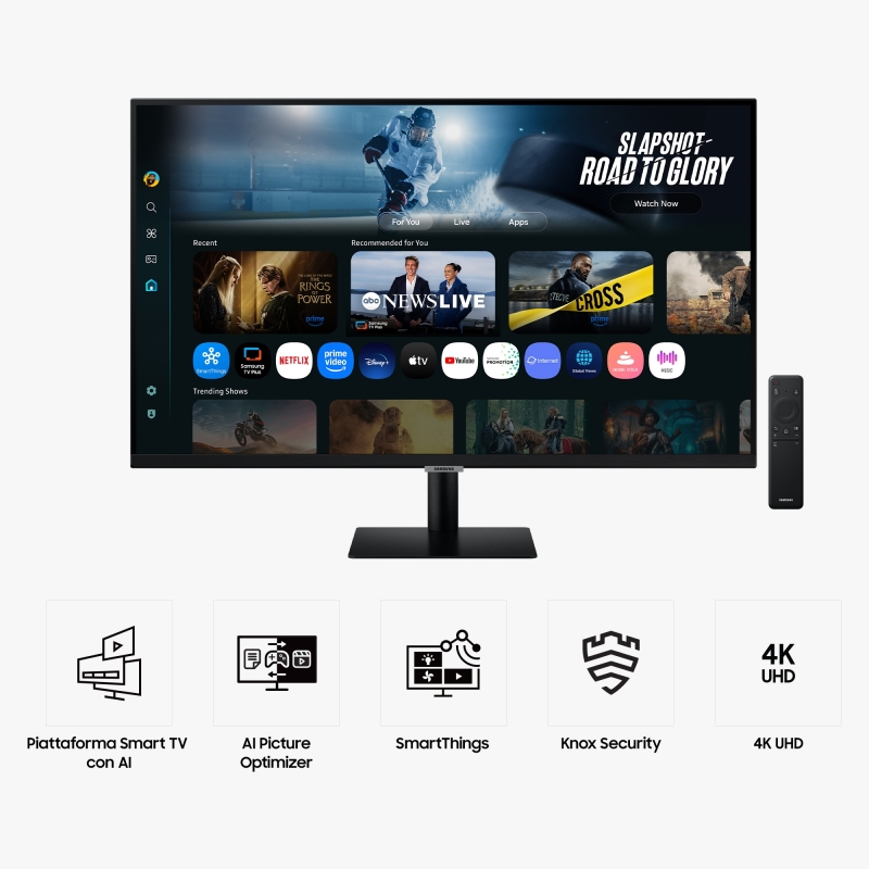 Samsung M7 M70F écran plat de PC 81,3 cm (32") 3840 x 2160 pixels 4K Ultra HD LCD Noir