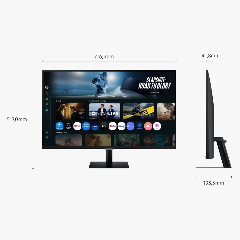 Samsung M7 M70F écran plat de PC 81,3 cm (32") 3840 x 2160 pixels 4K Ultra HD LCD Noir