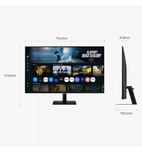 Samsung M7 M70F écran plat de PC 81,3 cm (32") 3840 x 2160 pixels 4K Ultra HD LCD Noir