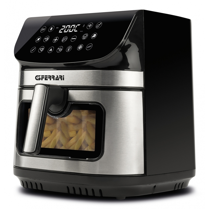 G3 Ferrari G10215 friggitrice Singolo 9 L Indipendente 2200 W Friggitrice ad aria calda Nero, Acciaio inox